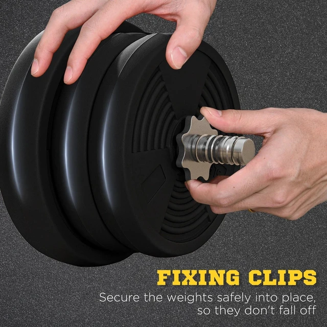 Alt view image 3 of 7 - 50LBS Adjustable Barbell Weight Set with Curl Bar