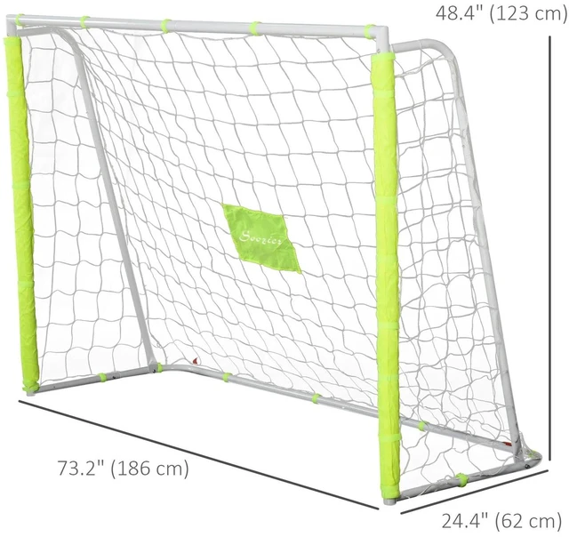 Alt view image 6 of 7 - 6ft x 4ft Soccer Goal Net for Youth, Easy Assembly, Yellow