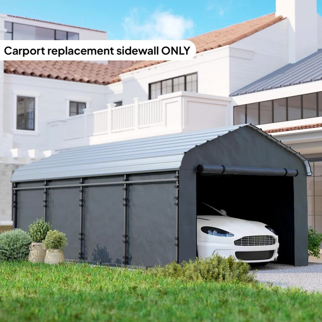 Alt view image 2 of 7 - Replacement Canopy Cover Sidewalls for 10' x 15' Carport