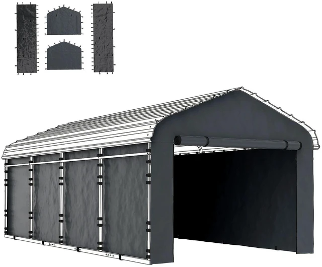 Main image of Replacement Canopy Cover Sidewalls for 10' x 15' Carport