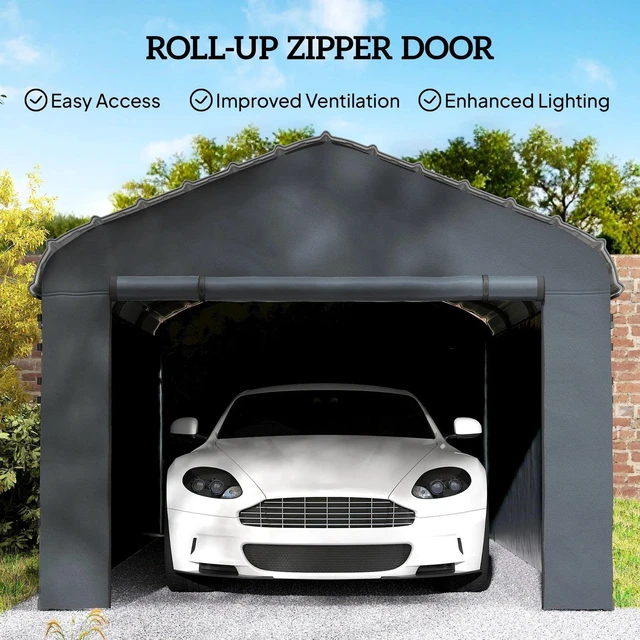 Alt view image 5 of 7 - Replacement Canopy Cover Sidewalls for 10' x 15' Carport