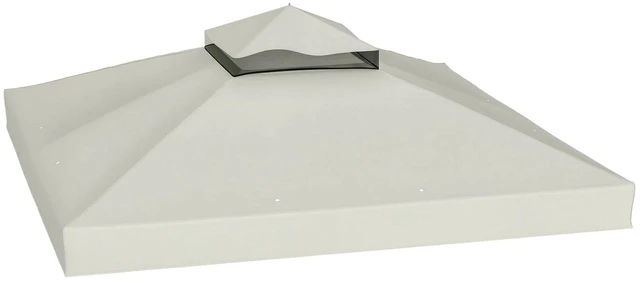 Main image of 10' x 10' Double Tier Gazebo Replacement Cover, Coffee