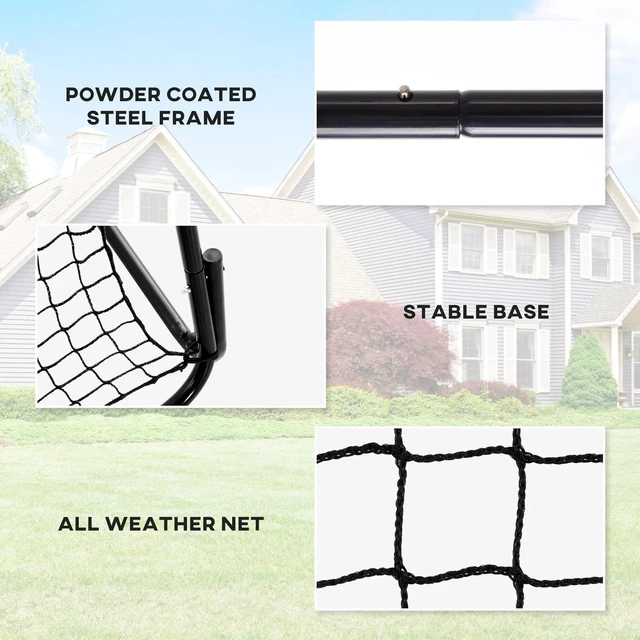 Alt view image 3 of 7 - 8' x 6' Soccer Rebounder Net with 5 Adjustable Angles