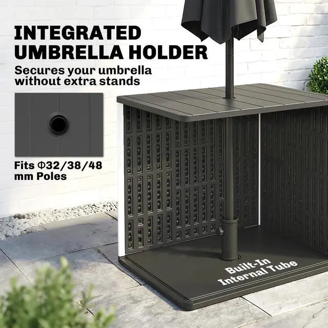 Alt view image 4 of 7 - Outdoor Storage Box 30 Gallon, Black