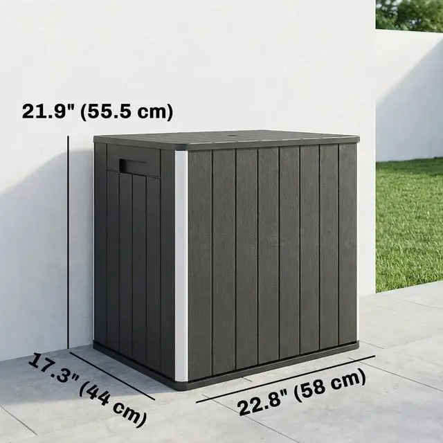Alt view image 6 of 7 - Outdoor Storage Box 30 Gallon, Black