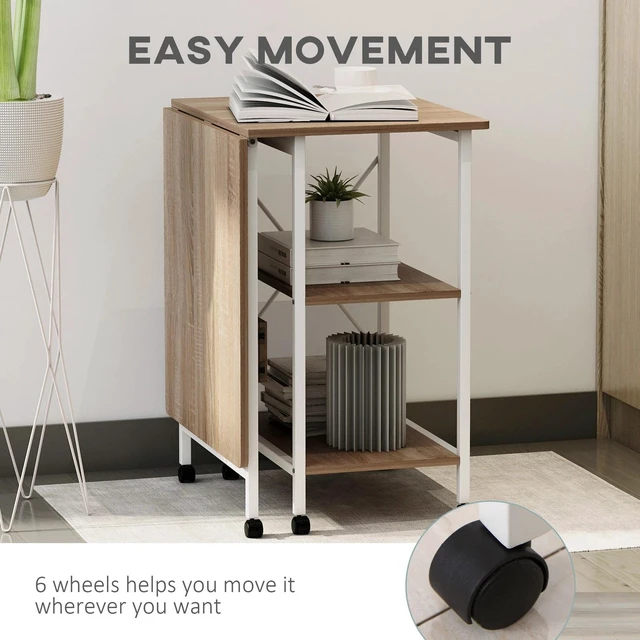 Alt view image 2 of 7 - Foldable Computer Desk Writing Table Compact Desk Folding Storage Table
