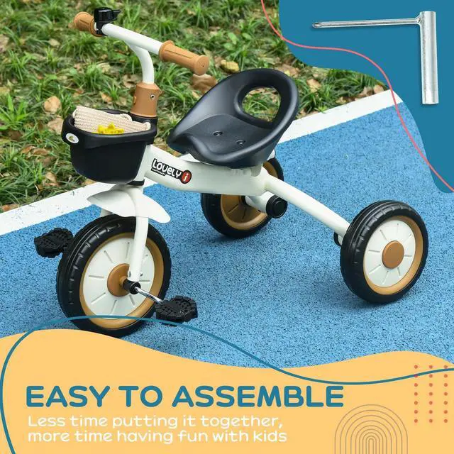 Alt view image 2 of 7 - Tricycle for Kids 2-5 Years, Toddler Bike, White