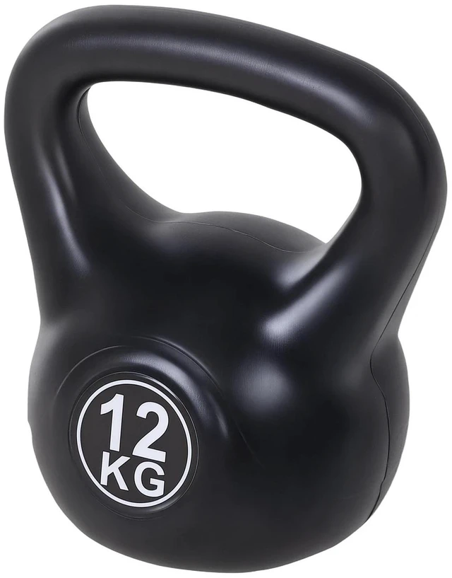 Alt view image 2 of 7 - 26lb Fitness Kettlebell, Plastic Exercise Weight with Sand and Handle