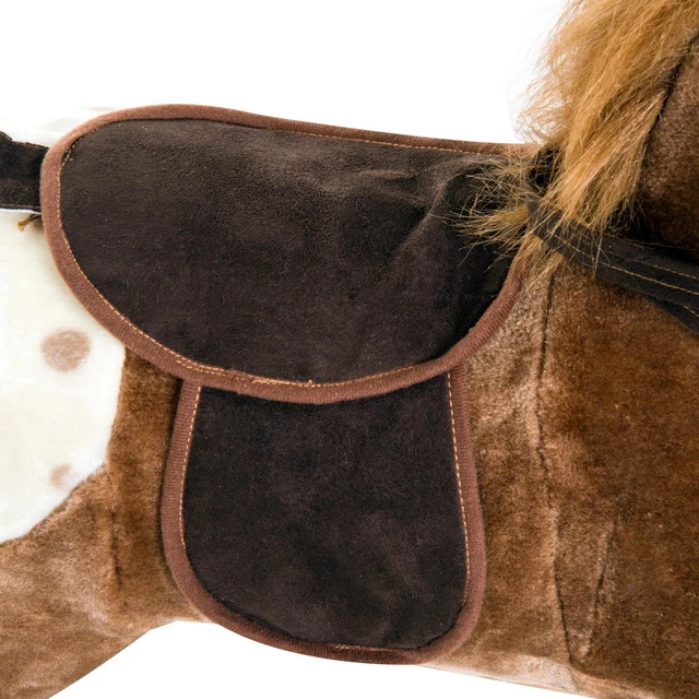 Alt view image 7 of 7 - Kid Plush Rocking Horse Ride-on Baby Girl Toy Pony w/ Realistic Sound Brown