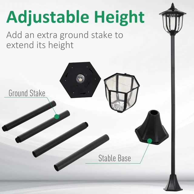 Alt view image 5 of 7 - Solar Torch Lights Outdoor Garden 6 LED Water-Resist Auto On/Off