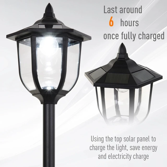 Alt view image 4 of 7 - Solar Torch Lights Outdoor Garden 6 LED Water-Resist Auto On/Off
