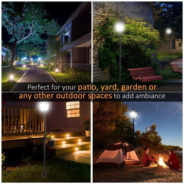 Alt view image 7 of 7 - Solar Torch Lights Outdoor Garden 6 LED Water-Resist Auto On/Off