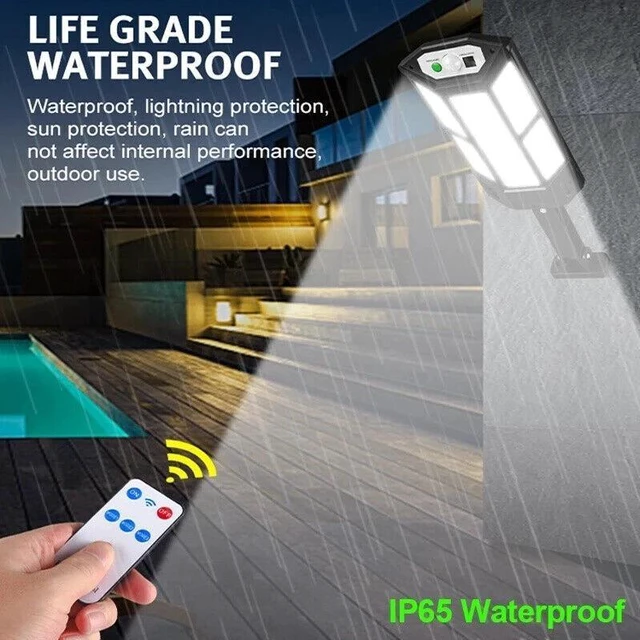 Alt view image 4 of 7 - 4x 99000000LM LED Solar Wall Light Commercial Dusk-Dawn Outdoor Road Street Lamp