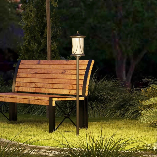 Alt view image 4 of 7 - Solar Lamp Post Light, 50" LED Street Light, Cool White