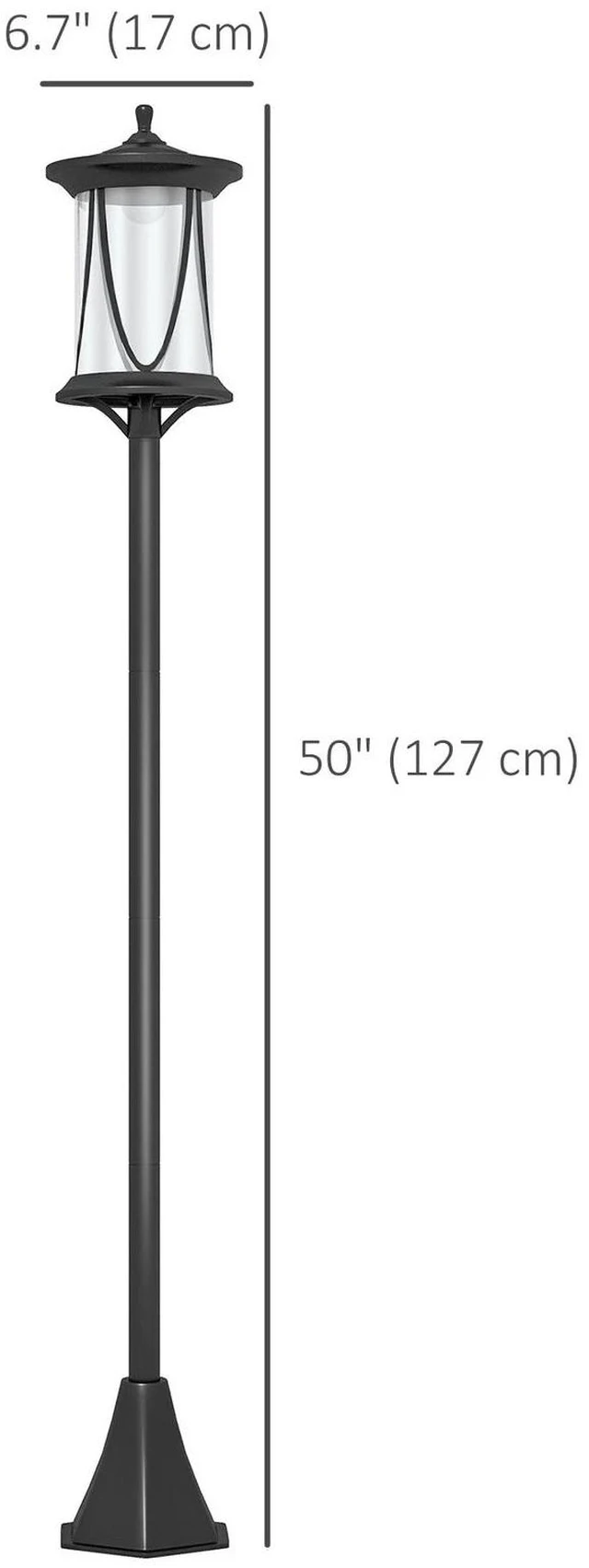 Alt view image 7 of 7 - Solar Lamp Post Light, 50" LED Street Light, Cool White