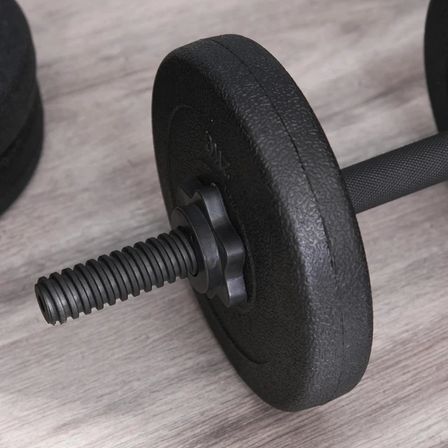 Alt view image 7 of 7 - Soozier 2 x 22lbs Adjustable Dumbbell Set Pair Dumb Bell Weight Fitness