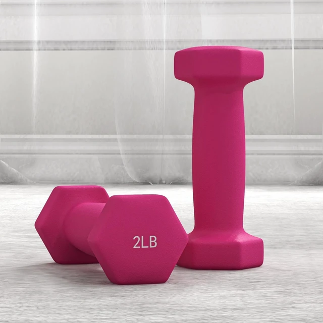 Alt view image 7 of 7 - Hex Dumbbells Set with Stand, 2 x 2lbs, 2 x 3lbs, 2 x 5lbs