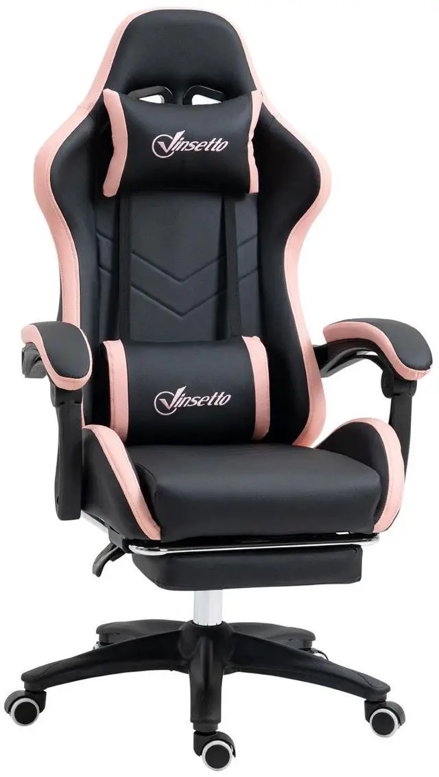 Main image of Racing Gaming Chair Reclining PU Leather Computer Chair with Headrest, Black