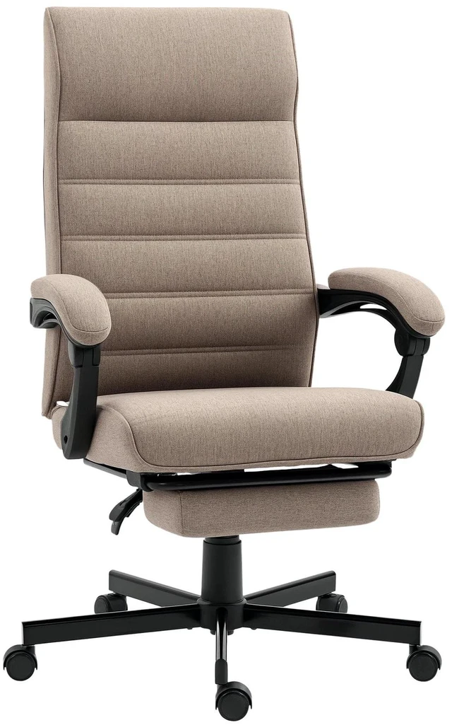 Main image of Home Office Chair High-Back Reclining Chair for Bedroom Study Living Room Brown