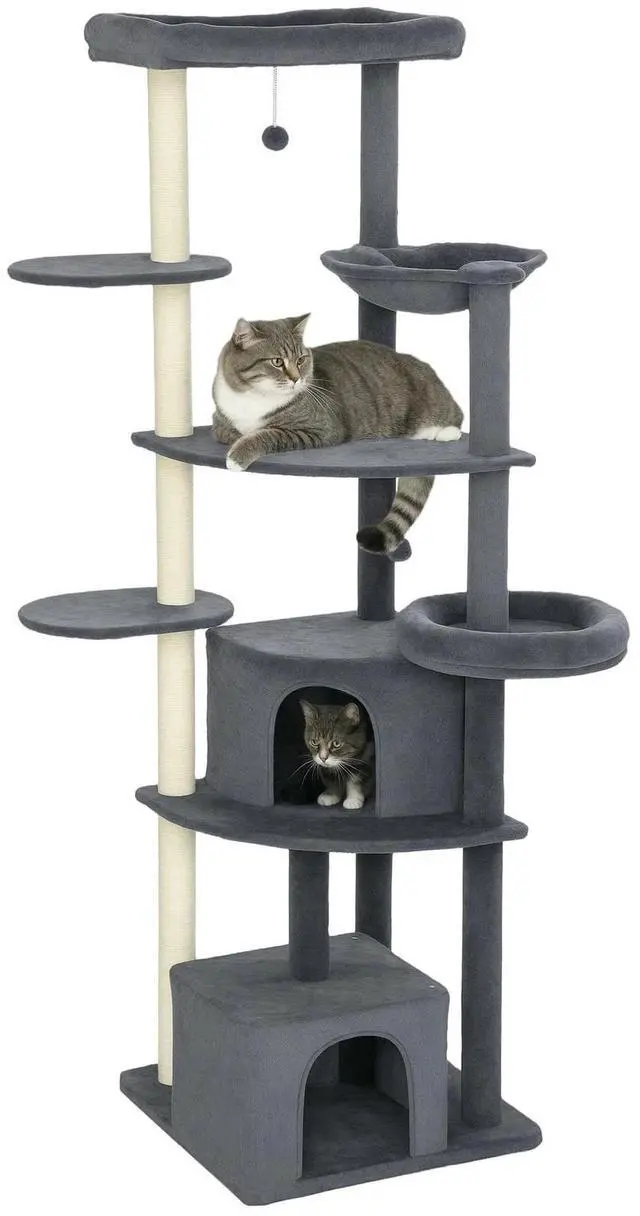 Main image of PawHut 79 Inch Extra Tall Cat Tree Large Cat Tower for Indoor Cats
