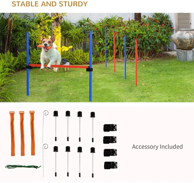 Alt view image 6 of 7 - Pet Agility Training Equipment Dog Play Run Jump Obedience Training Set