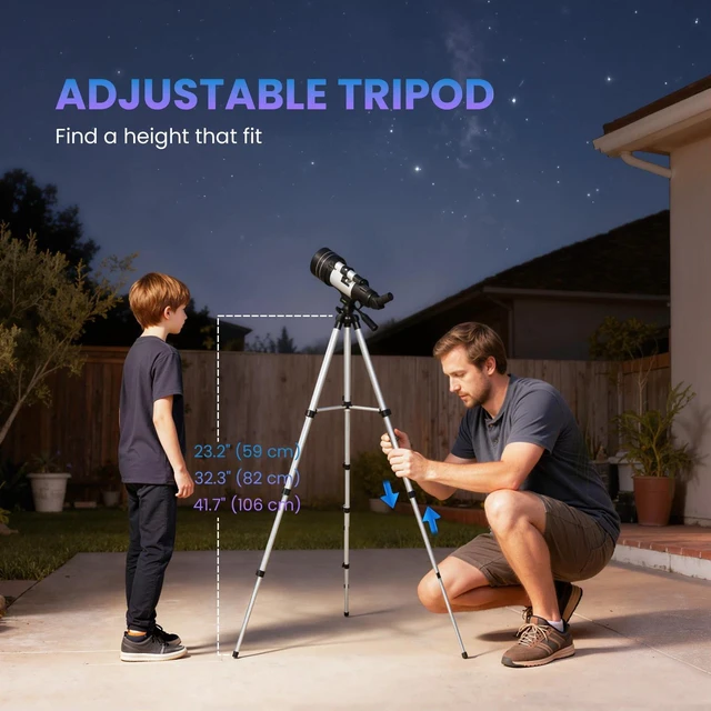 Alt view image 2 of 7 - Telescope for Adults, 70 mm Aperture 300 mm Refractor Telescope