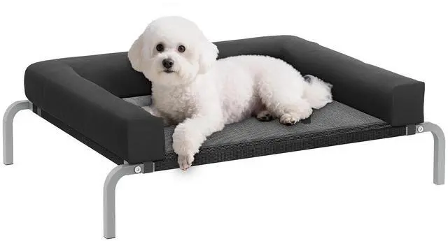 Main image of PawHut Elevated Dog Bed, Portable Raised Dog Cot with Breathable Mesh