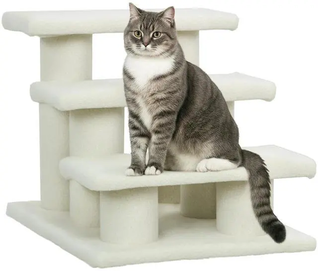 Main image of Multi-Level 4 Tier Pet Stairs Dog Cat Climber Sleeper Cat Scratch Post