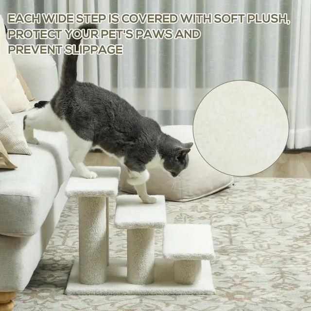 Alt view image 2 of 7 - Multi-Level 4 Tier Pet Stairs Dog Cat Climber Sleeper Cat Scratch Post