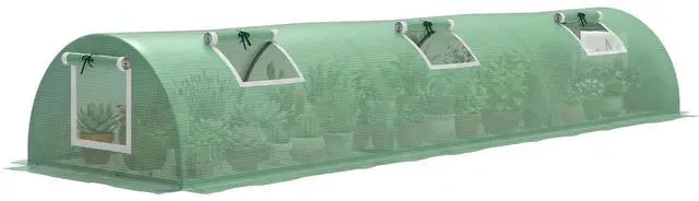 Main image of PE Mini Greenhouse, 3 M Portable Tunnel Growing Tent with Steel Frame