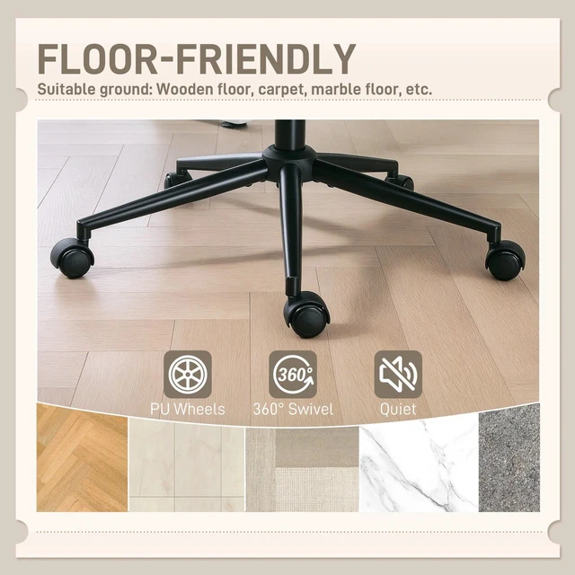 Alt view image 6 of 7 - Criss Cross Chair with Arms, Wheels, Wide Office Chair, Grey