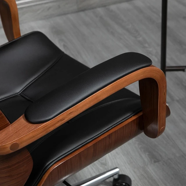 Alt view image 7 of 7 - Office Chair, Swivel Desk Chair with Adjustable Height, Black