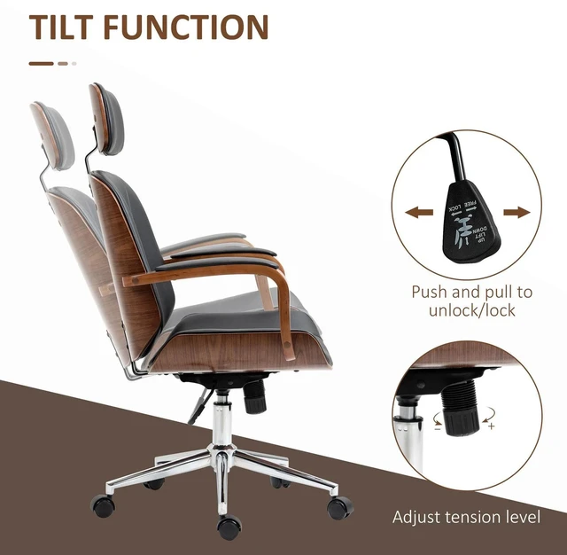 Alt view image 5 of 7 - Office Chair, Swivel Desk Chair with Adjustable Height, Black