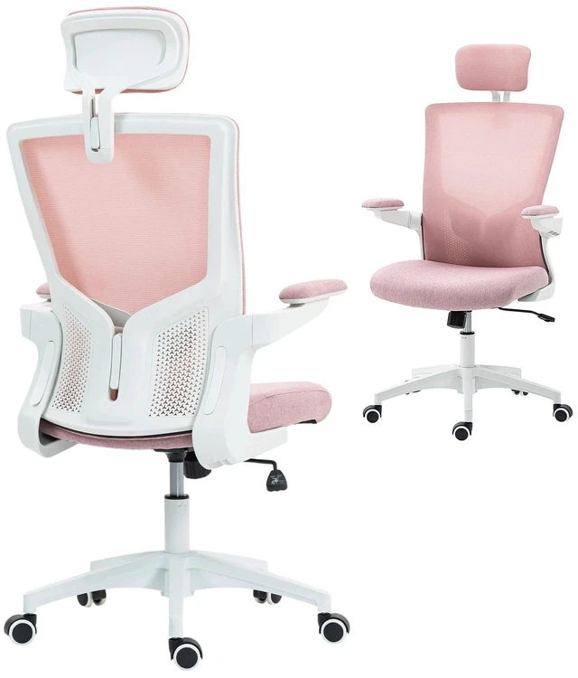 Main image of Ergonomic Office Chair, Desk Chair with Adjustable Headrest, Pink