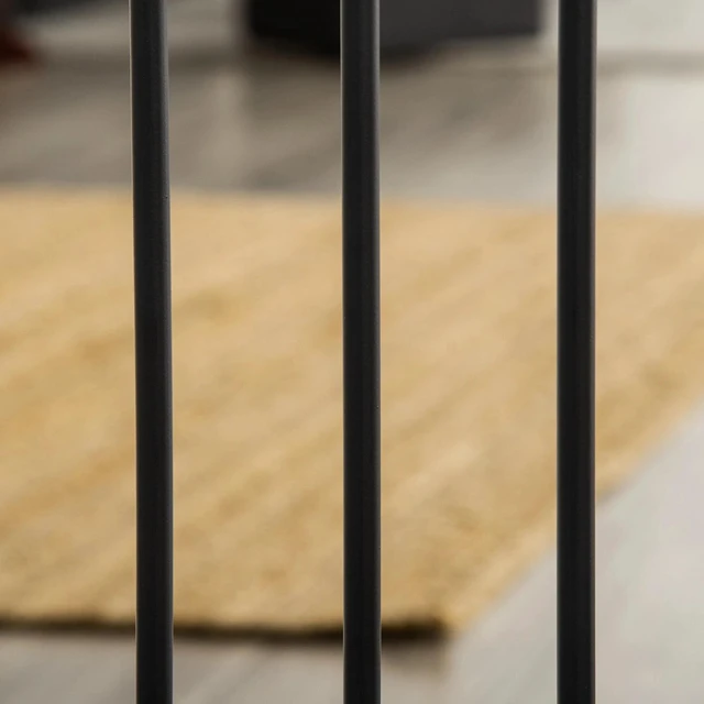 Alt view image 7 of 7 - Dog Gate with Cat Door Walk Through Pet Gates Auto Close Double Locking Black