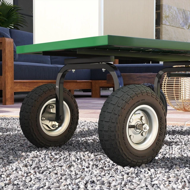 Main image of Set of 2 10" Pneumatic Wheels for Barn Carts, Hose Carts, Garden Carts Black