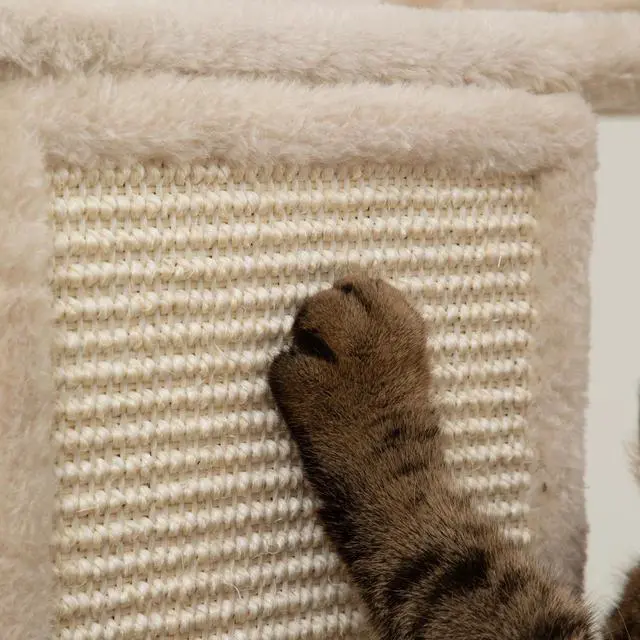 Alt view image 7 of 7 - 81" Large Cat Tree w/ Scratching Posts, Beige