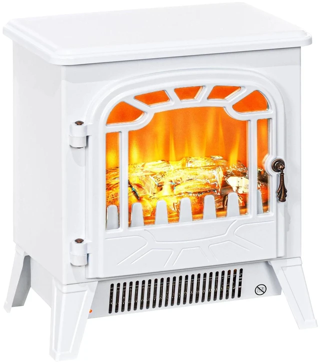 Main image of 14" Freestanding Electric Fireplace, White