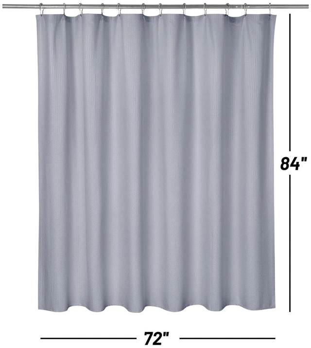 Alt view image 4 of 7 - Quick Dry 72x84 Waterproof Polyester Fabric Shower Curtain Machine Washable