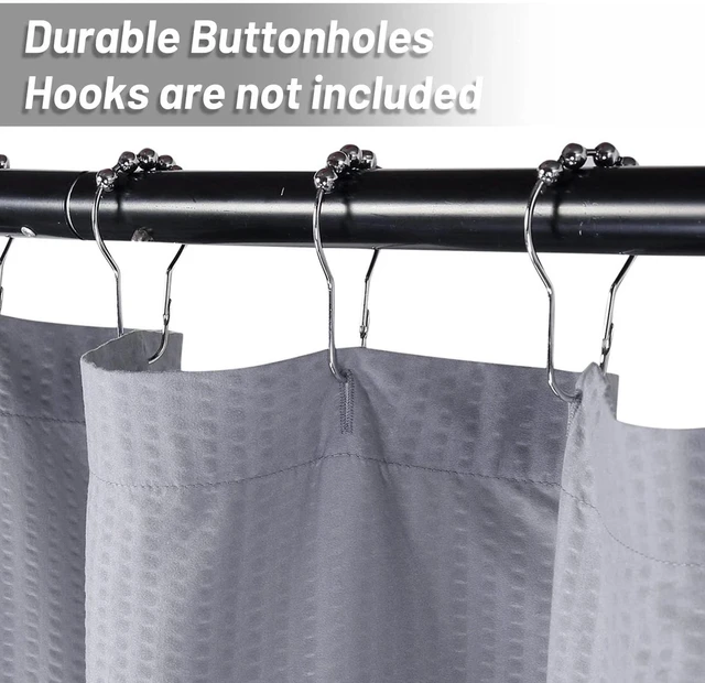 Alt view image 3 of 7 - Quick Dry 72x84 Waterproof Polyester Fabric Shower Curtain Machine Washable