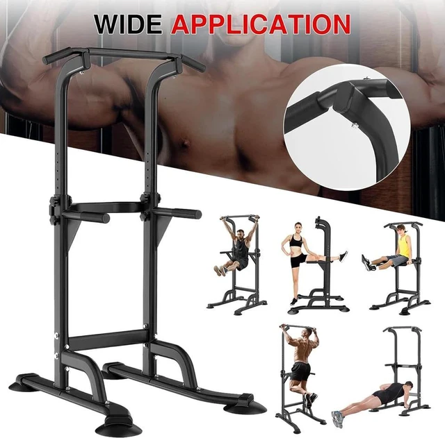 Alt view image 2 of 7 - Power Tower Dip Station Pull Up Bar for Home Gym, 330LBS Capacity Strength Train