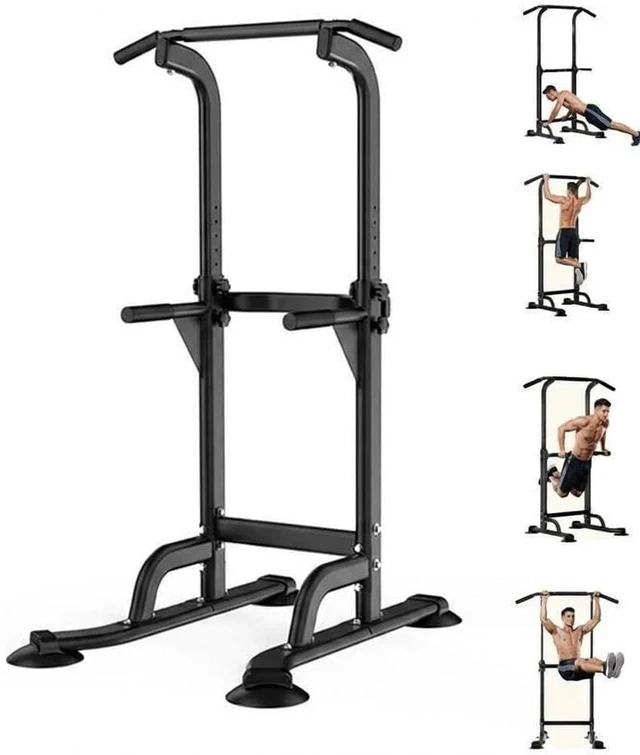 Main image of Power Tower Dip Station Pull Up Bar for Home Gym, 330LBS Capacity Strength Train