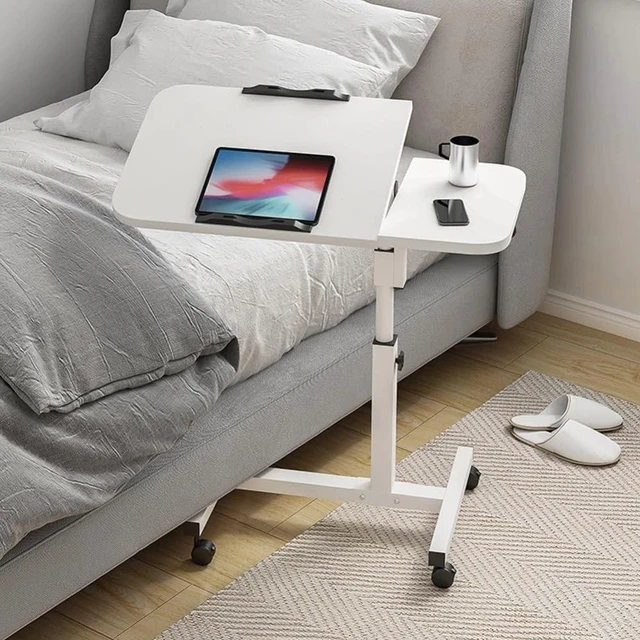 Main image of Movable Tilt Overbed Bedside Computer Table with Wheel Adjustable Height Rolling