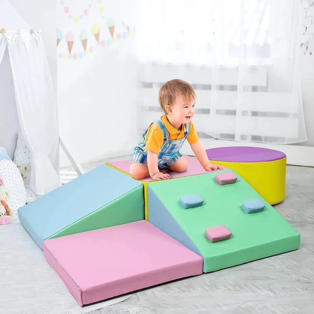 Alt view image 4 of 6 - 5pack Kid Toddler Play Corner Climber Foam Building Toy Set Crawl Activity Block