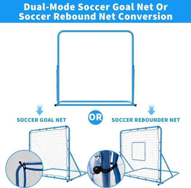 Alt view image 4 of 6 - Portable Soccer Goal Backyard Soccer Net and Frame Foldable Training Equipment