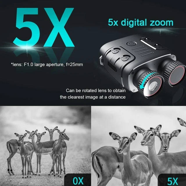 Alt view image 4 of 7 - 2.4'' LCD Display Infrared Binoculars Outdoor Goggles With 5X Digital Zoom