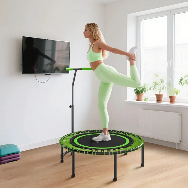 Alt view image 7 of 7 - 45" Rebounder Trampoline, Mini Fitness Trampoline Bungee Rebounder