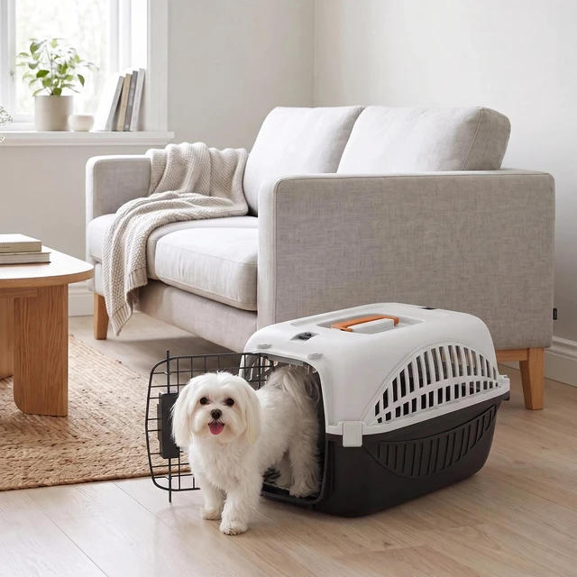 Alt view image 7 of 7 - Plastic Dog and Cat Kennel Hard Sided, Airline Approved Pet Carrier