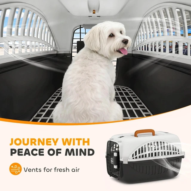 Alt view image 2 of 7 - Plastic Dog and Cat Kennel Hard Sided, Airline Approved Pet Carrier