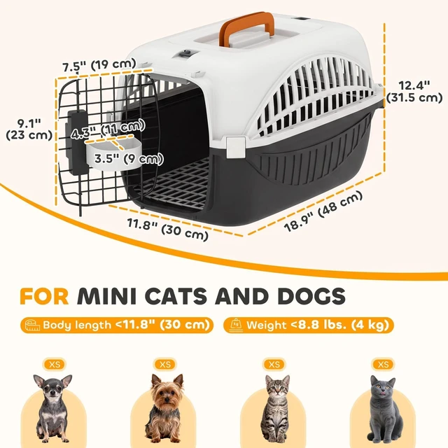 Alt view image 3 of 7 - Plastic Dog and Cat Kennel Hard Sided, Airline Approved Pet Carrier